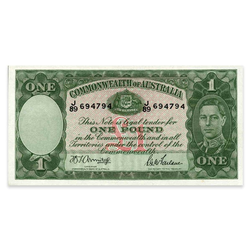 1942 1 R30 Armitage/McFarlane Banknote Uncirculated