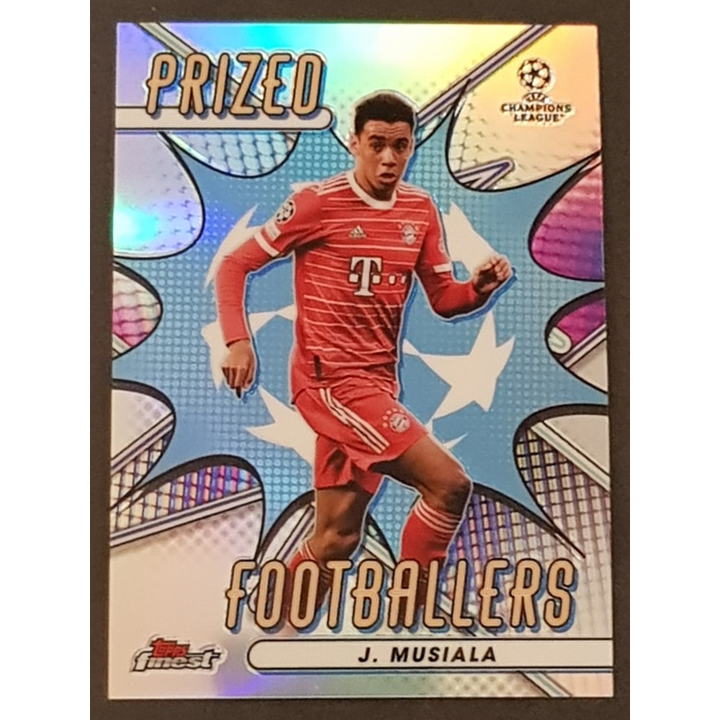 2022-23 Topps Finest UEFA Champions League Jamal Musiala Prized Footballers #PF-8 Trading Card