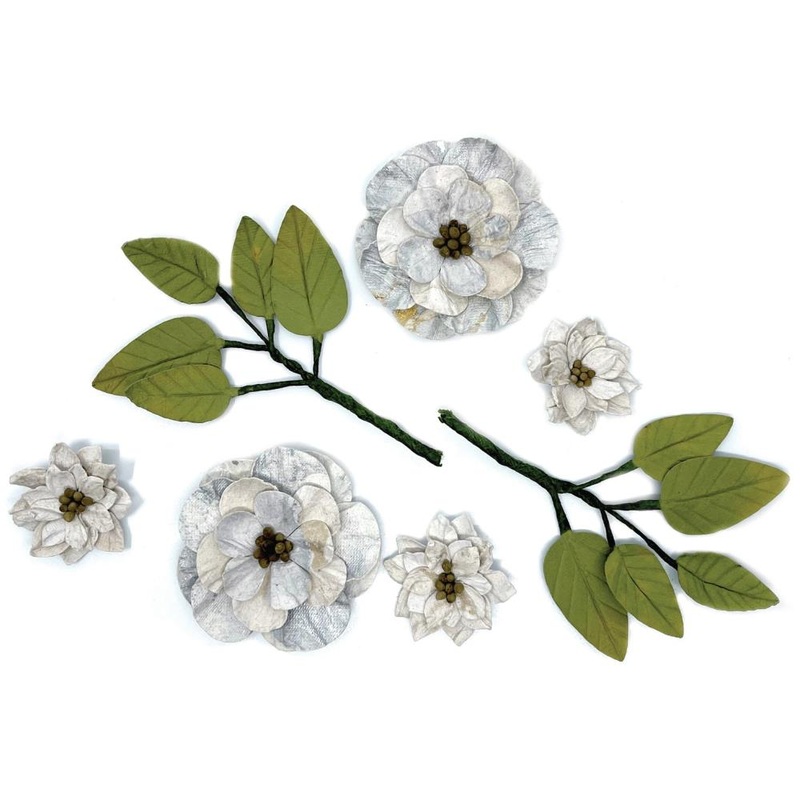 49 And Market Majestic Bouquet Paper Flowers 7/Pkg Marble