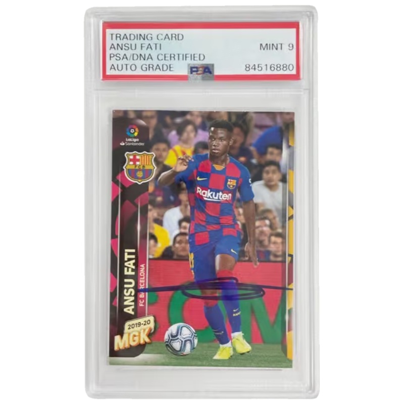 Ansu Fati Signed 2019-20 Panini Megacracks MGK La Liga Rookie – PSA 9 Autograph