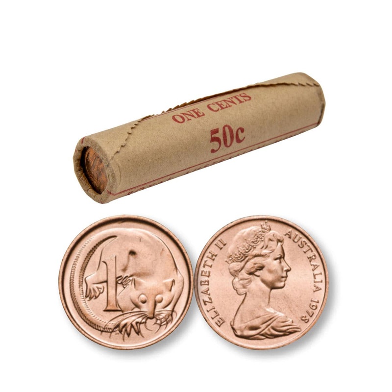 Australia 1979 1c Uncirculated 50-Coin RAM Roll