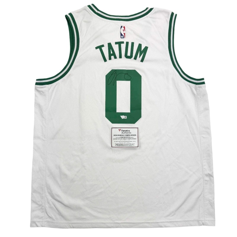Autographed/Signed Jayson Tatum Boston Celtics White Jersey Fanatics COA
