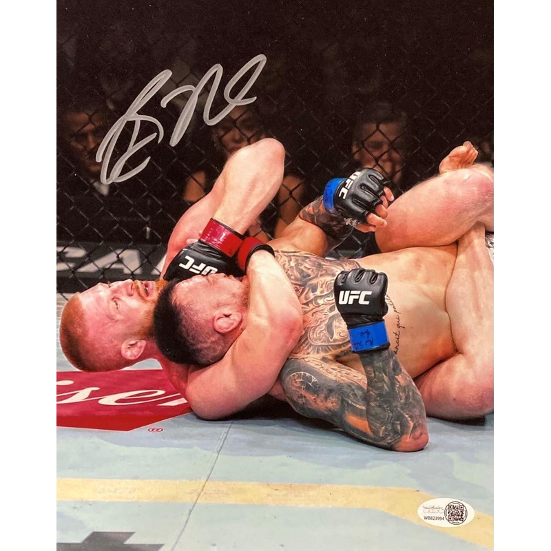 Bo Nickal Signed 8×10 UFC Choke Photo JSA ITP