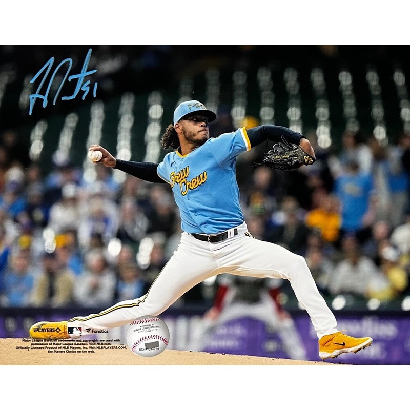 Brewers All Star Pitcher FREDDY PERALTA Signed 8×10 Photo #14 AUTO