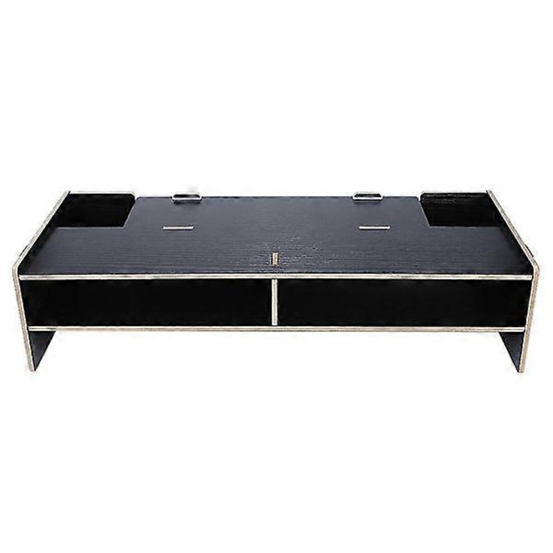 Height Shelf Rack Stand Holder For Display Screen Keyboard Base Support Wood Black