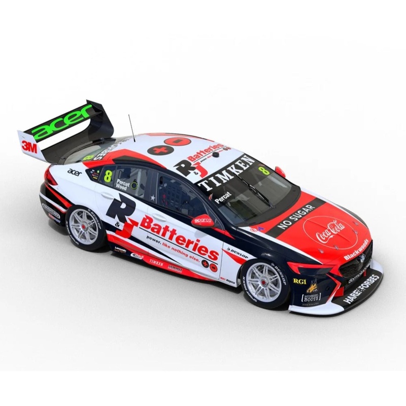 HOLDEN ZB COMMODORE – BJR R&J BATTERIES – PERCAT/WOOD #8 – 2021 REPCO Bathurst 1000 – 1:18 Scale Diecast Model Car