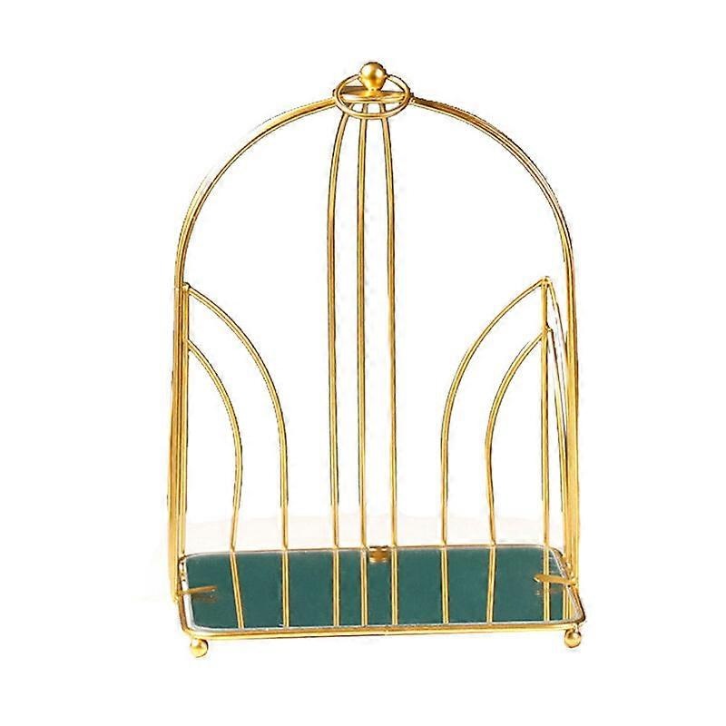 Nordic Simple Desk Storage Rack Portable Hollow Birdcage Cosmetic Display Shelf Multifunctional Organizing Rack