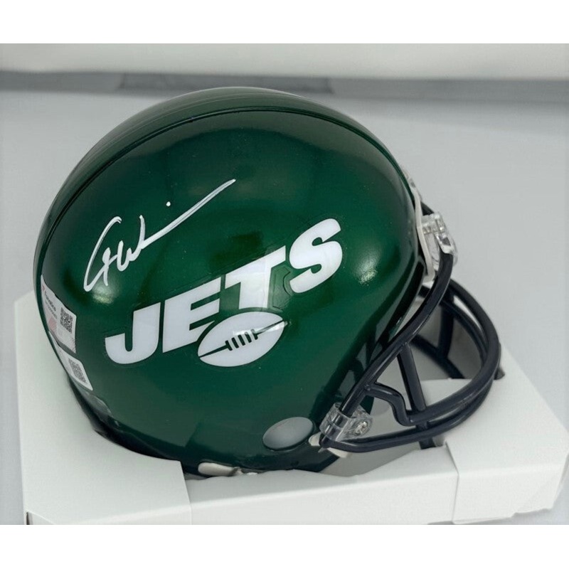 NY Jets Rookie of the Year GARRETT WILSON Signed VSR4 Mini Helmet AUTO – BAS