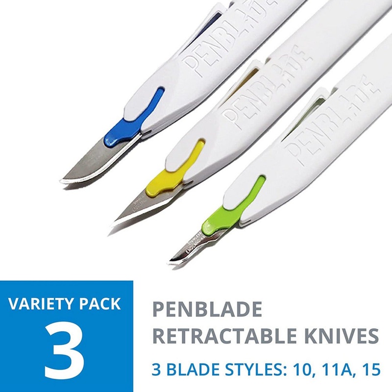 Set of 3 Pen Blades #10, #11A, #15 Bundle