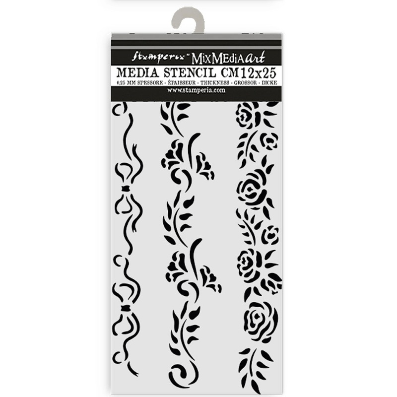 Stamperia Timeless Thick Stencil 12x25cm 3 Borders