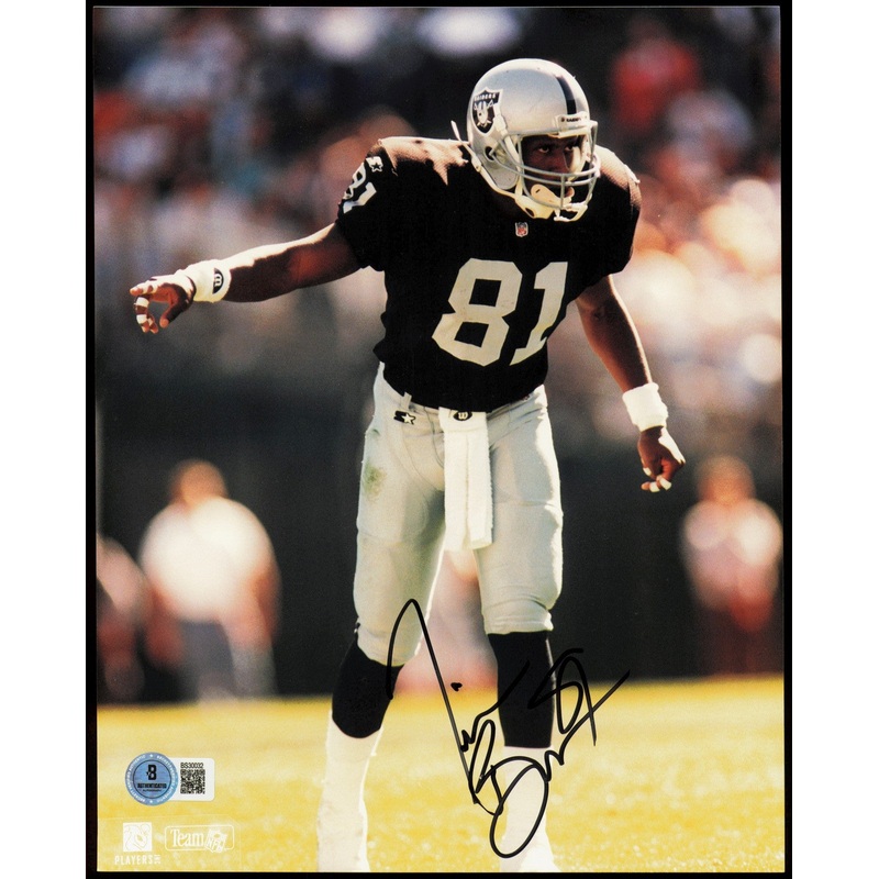 Tim Brown Autographed 8×10 Photo Los Angeles Raiders Beckett BAS QR #BS30032