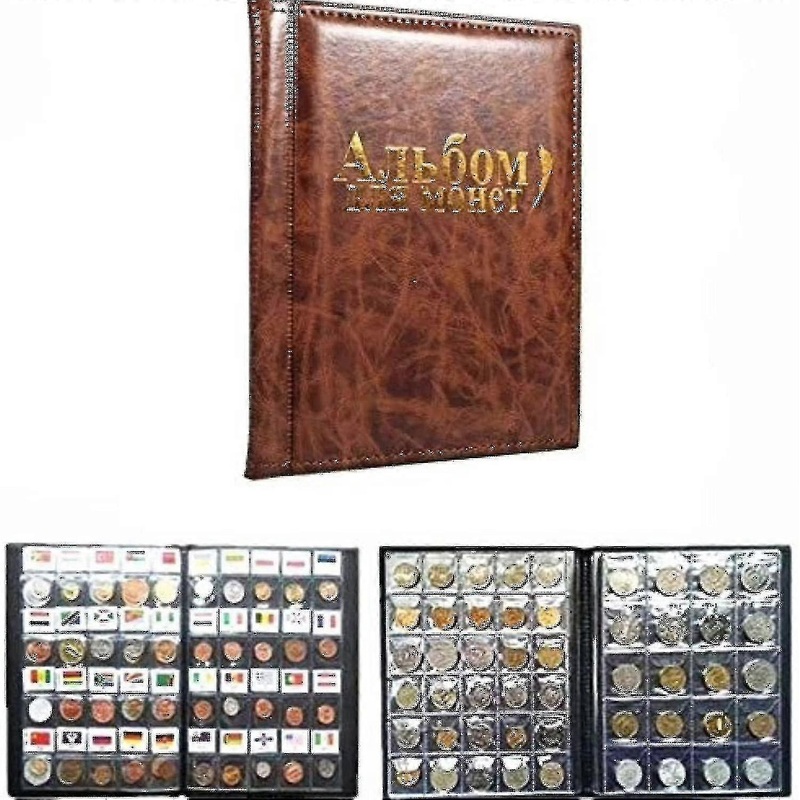 100 Pages Coin Album Coin Collectors 250 Pockets For Coin Storage Coin Collection Book Fiis