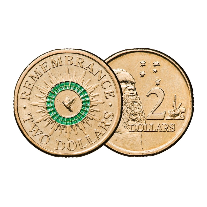 2014 $2 Aboriginal Elder & Remembrance pair Uncirculated
