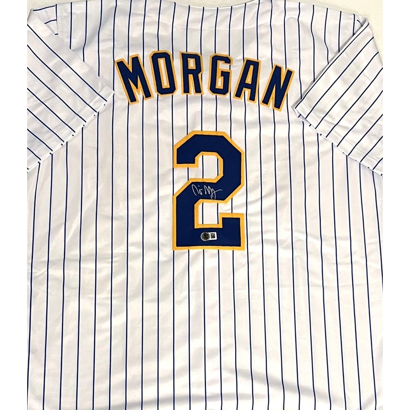 Brewers Outfielder NYJER MORGAN Signed Custom Replica Pinstripe Jersey AUTO BAS
