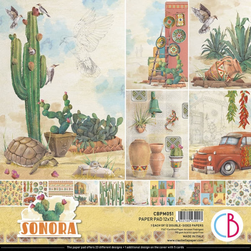 Ciao Bella Sonora Paper Pad 12×12 12/Pkg