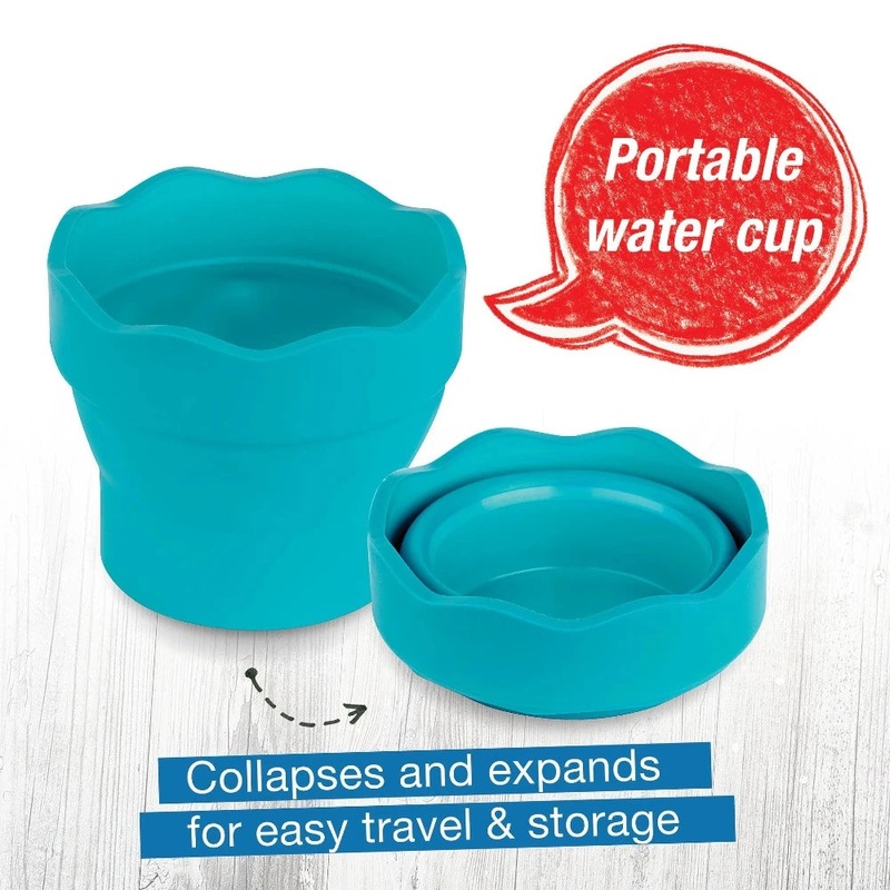 Faber-Castell Collapsible Paint Water Cup – Teal