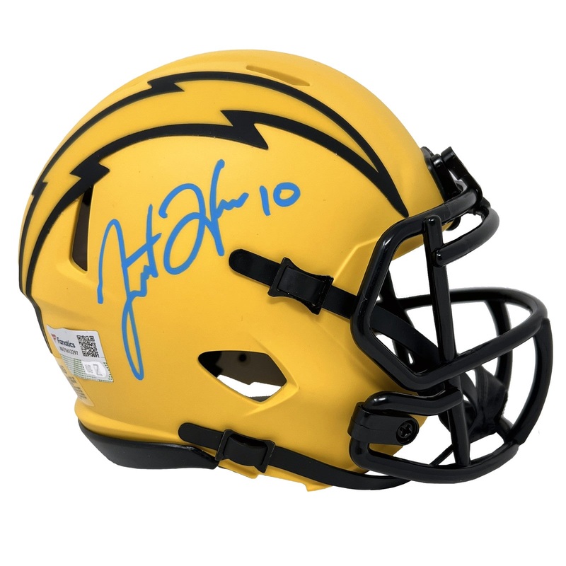 Justin Herbert Los Angeles Chargers Signed Riddell Rave Mini Helmet Fanatics