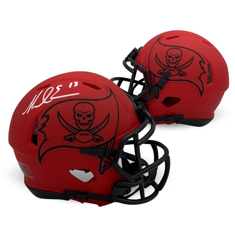 Mike Evans Autographed Tampa Bay Buccaneers Football Rave Mini Helmet Beckett