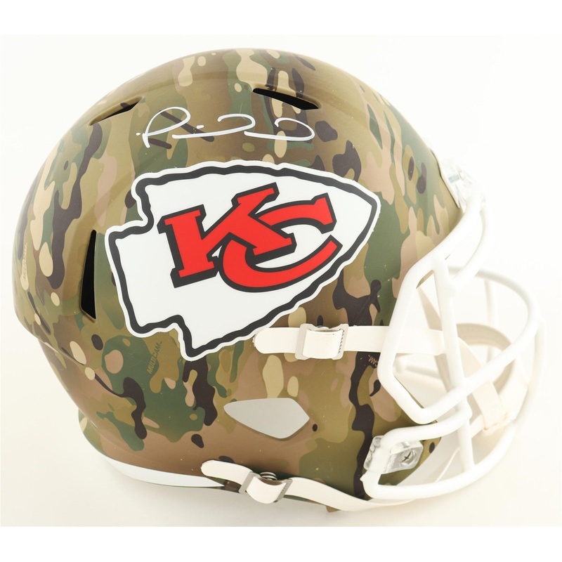 Patrick Mahomes Autographged Kansas City Chiefs Camo Full Size Replica Helmet