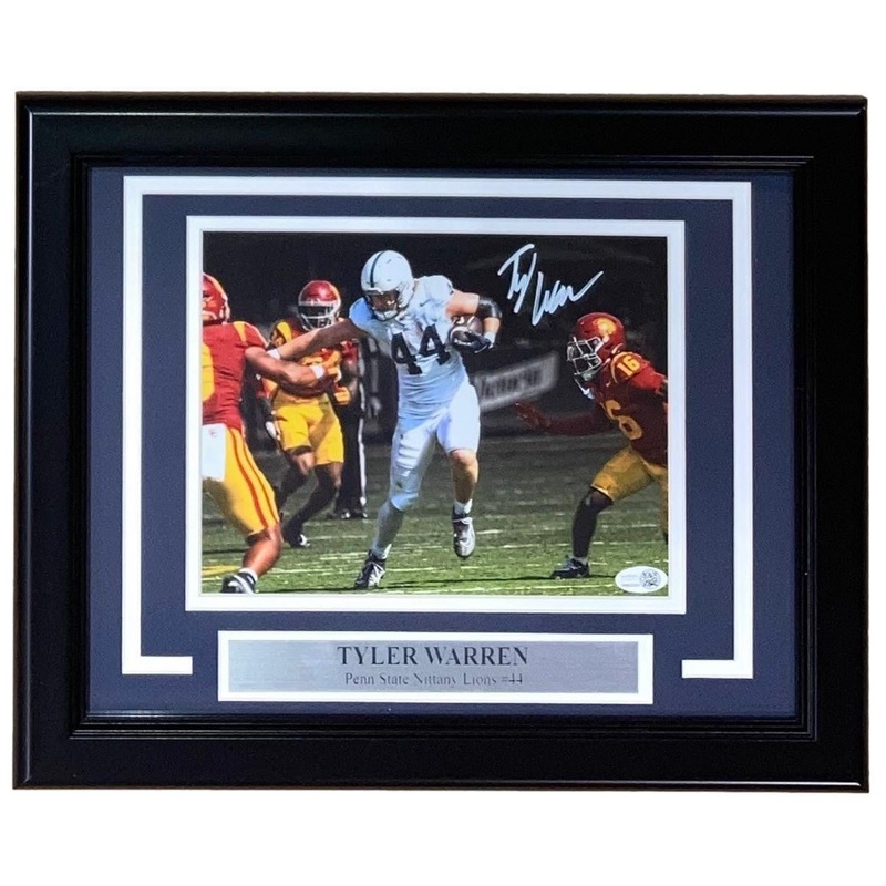 Tyler Warren Signed Framed 8×10 Penn State Nittany Lions Photo JSA