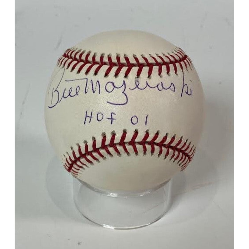 Bill Mazeroski Autographed/Inscribed HOF ’01 Major League Baseball JSA AZ68905