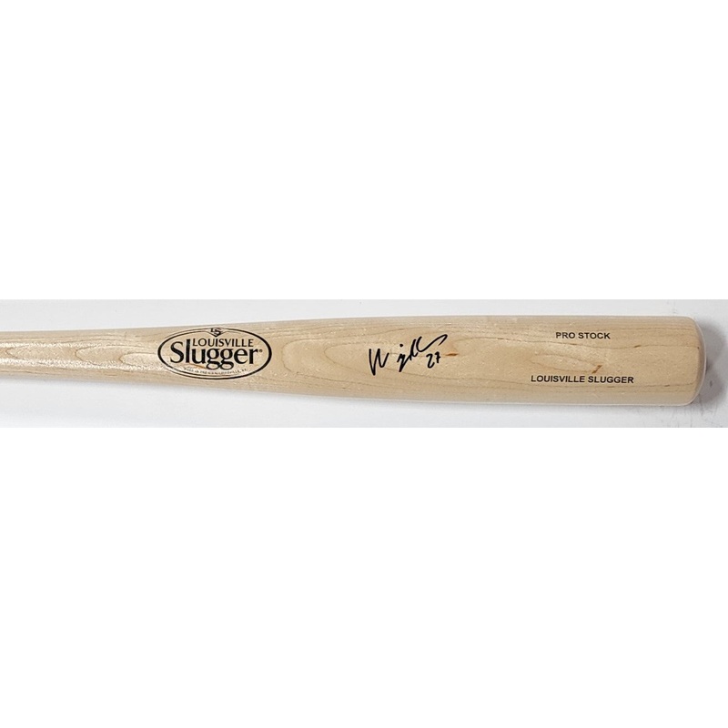 Brewers Shortstop WILLY ADAMES Signed Louisville Slugger Blonde Bat AUTO – JSA