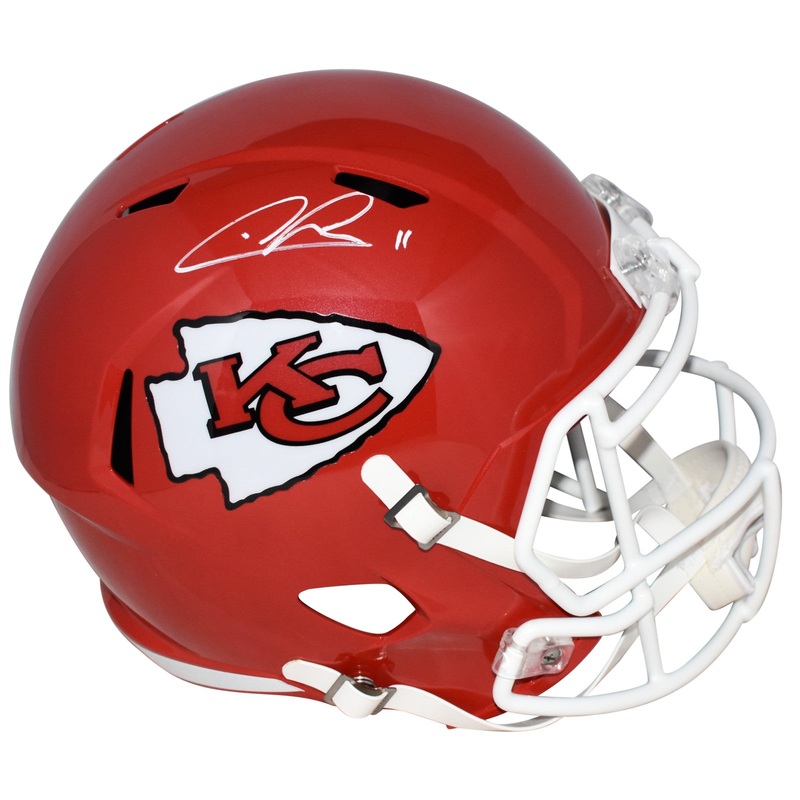 CHRIS JONES AUTOGRAPHED KANSAS CITY CHIEFS FULL SIZE SPEED HELMET BECKETT
