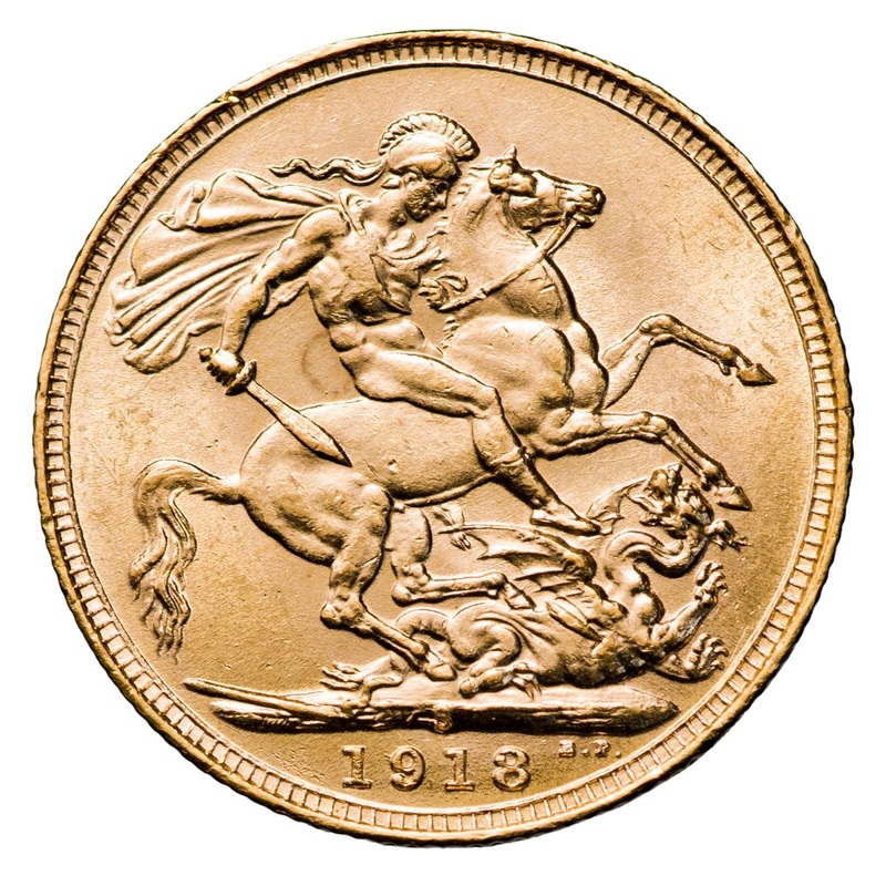 George V 1918S Gold Sovereign Extremely Fine