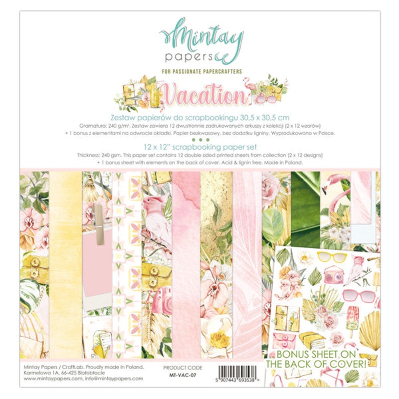 Mintay Papers 6 X 6 PAPER PAD – VACATION