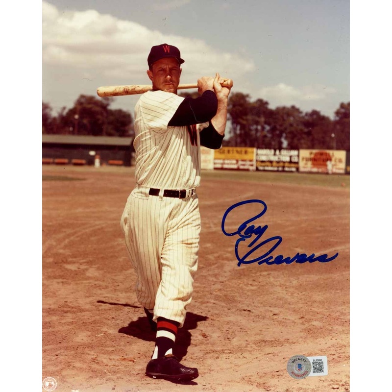 Roy Sievers Autographed Washington Senators 8×10 Photo Beckett 51125