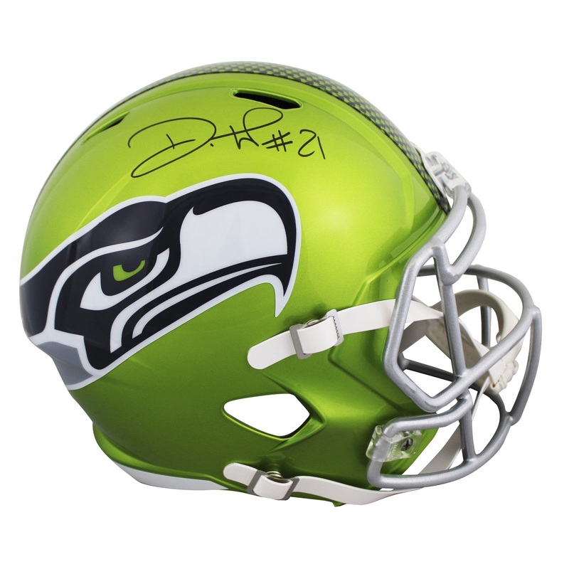 Seahawks Devon Witherspoon Signed Flash Full Size Speed Rep Helmet BAS Witness