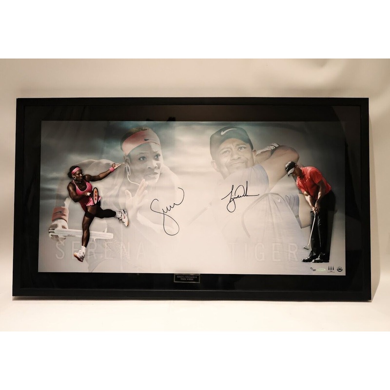 Serena Williams & Tiger Woods Autographed Panoramic Photo LE-100 – UDA COA