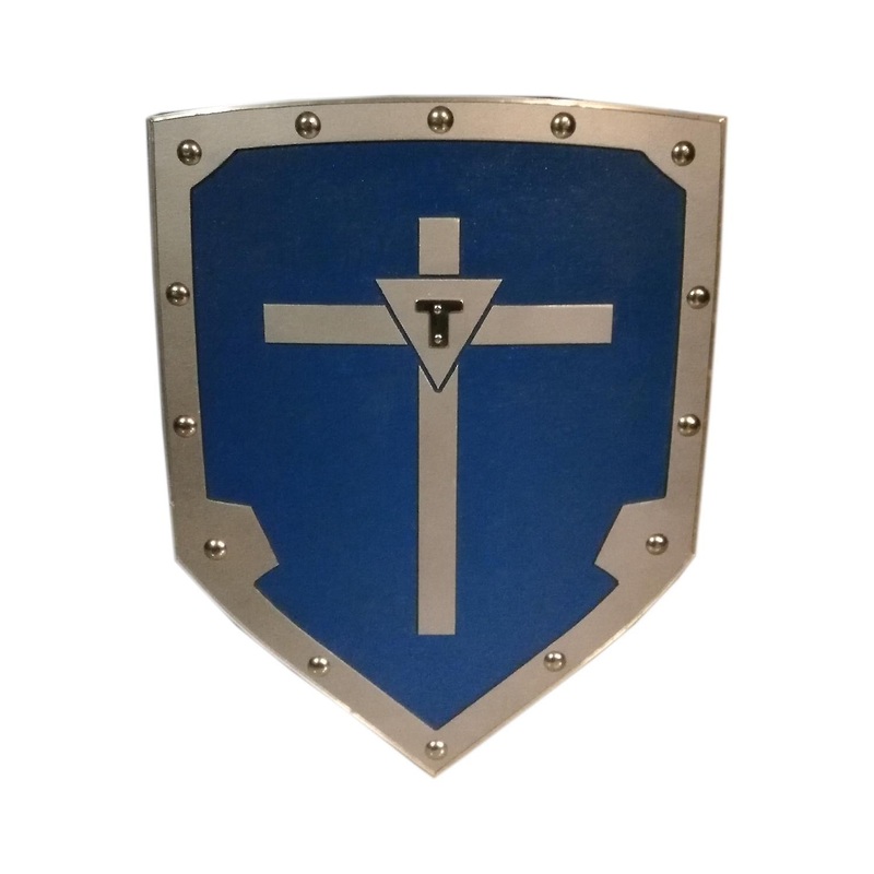 Wooden Medieval Viking Cross Shield – Blue SWE104