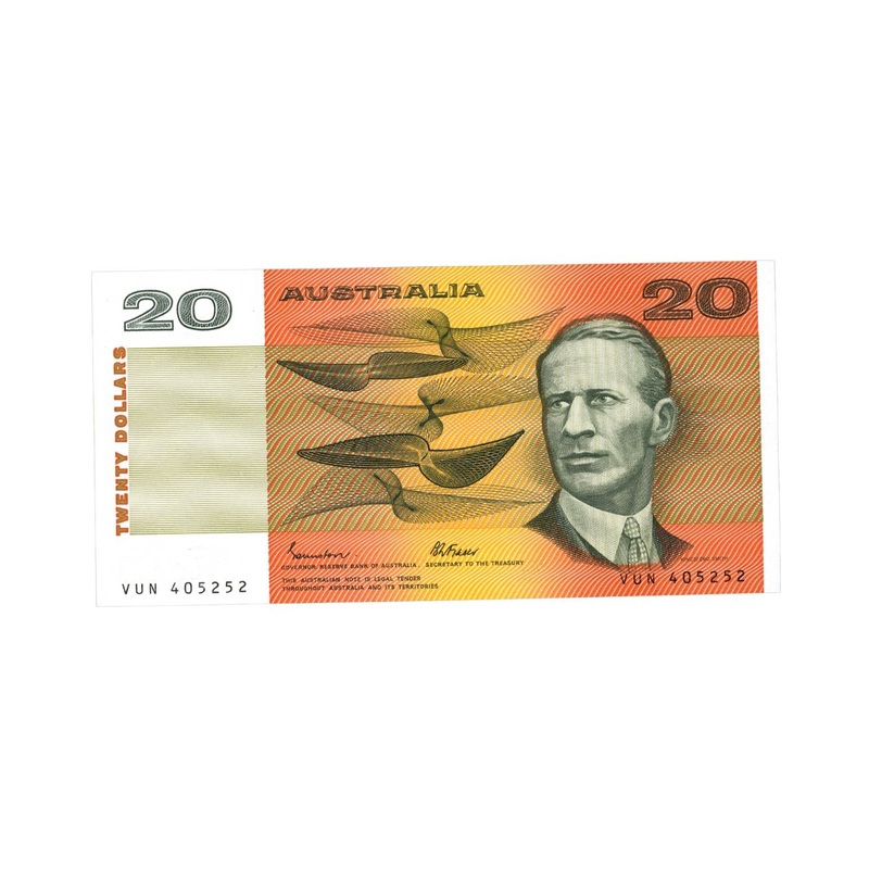 1985 $20 R409a Johnston/Fraser OCR-B serials Uncirculated