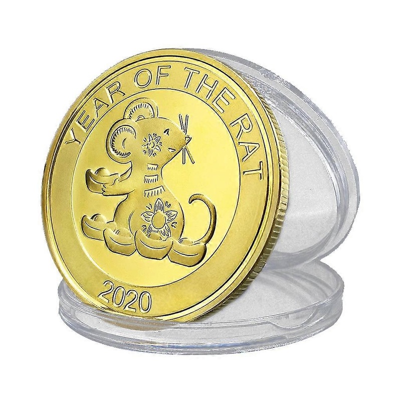 2020 Year of the Rat Chinese Zodiac Memorial Coin Souvenir Challenge Coins Gold