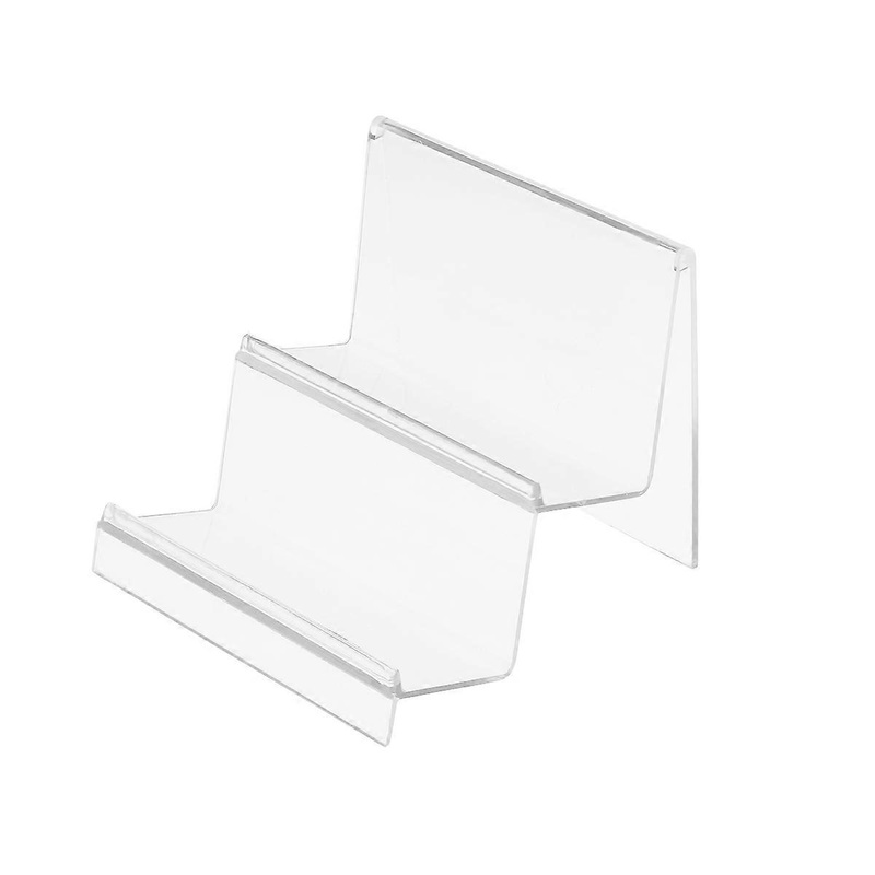 Acrylic Desktop Storage Rack Wallet Display Stand Holder Purse Handbag Organizer Display Rack (Two Layer)