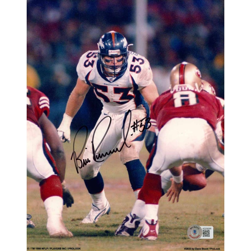 Bill Romanowski Autographed Denver Broncos 8×10 Photo Beckett 51056