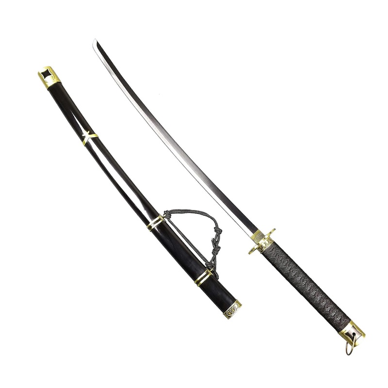 Fantasy Roronoa Zoro Samura Metal Swords Props Katanas Replica. Zoro Sword-Carbon Steel Blade