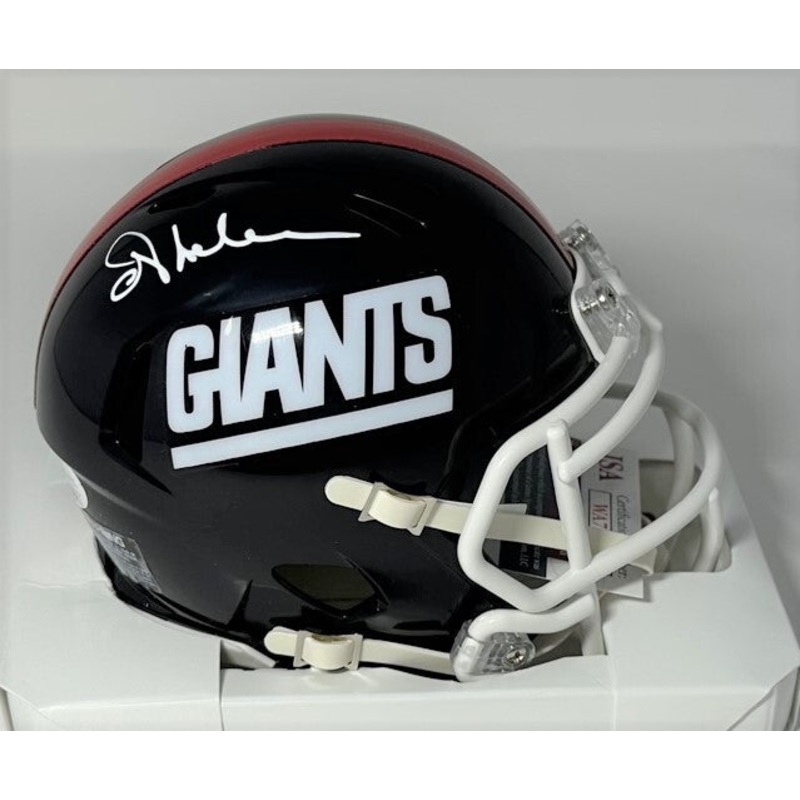 NY Giants 2 x SB Champ OTTIS ANDERSON Signed Riddell Speed Mini Helmet AUTO JSA