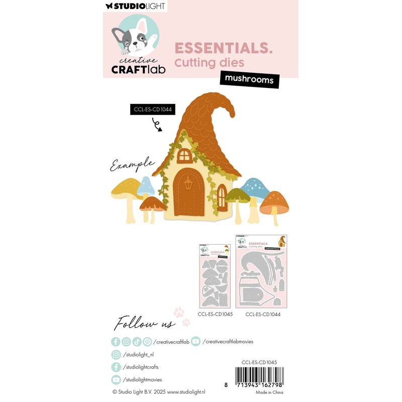 STUDIO LIGHT – Cutting Die Mushrooms Essentials 14 Pieces