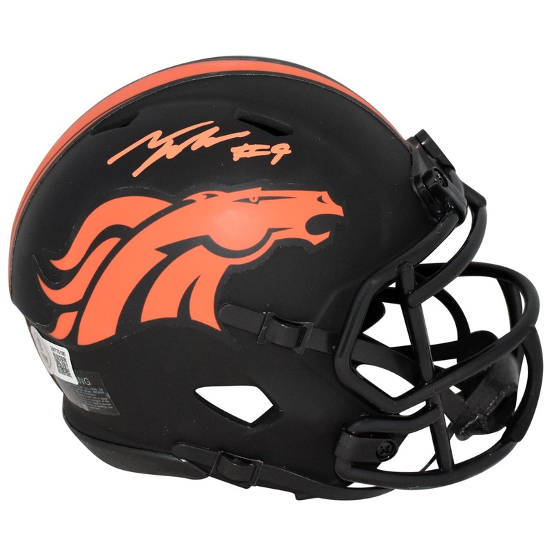 TALANOA HUFANGA SIGNED DENVER BRONCOS ECLIPSE SPEED MINI HELMET BECKETT