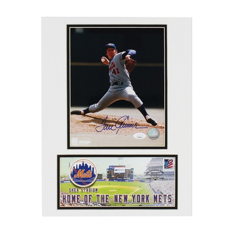 Tom Seaver Signed New York Mets Unframed 12×16 White Matted 8×10 Photo