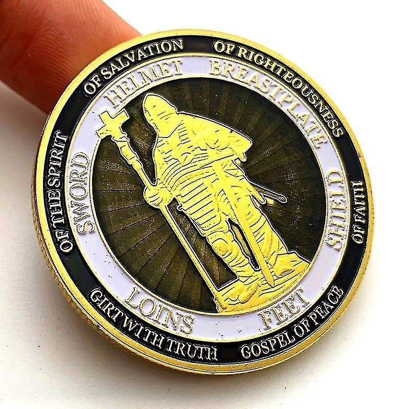 Wandering Coins Armor Samurai Knight Holy Shield Gilded Medal Collection Em