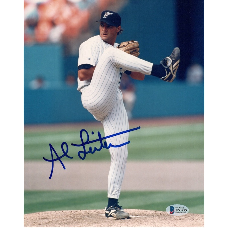 Al Leiter Autographed Florida Marlins 8×10 Photo Beckett Authenticated