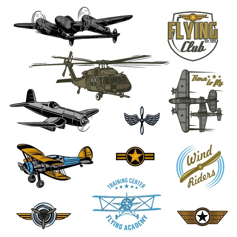 Born To Fly – 5×6 Rubber Cling Stamp Set