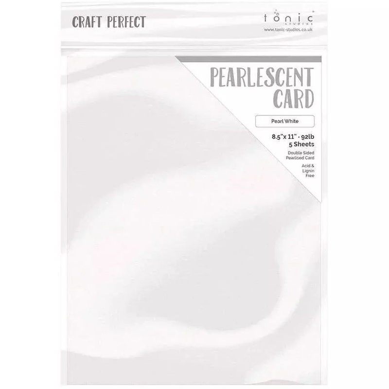 Craft Perfect Pearlescent Card – 8.5×11 5/pkg Pearl White