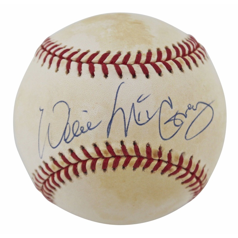 Giants Willie McCovey Authentic Signed Leonard Coleman Onl Baseball BAS #BN06129