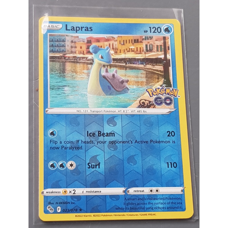 Pokemon Go Lapras #23/78 Foil Trading Card