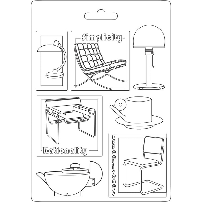 Stamperia Soft Mould A5 Bauhaus Chairs