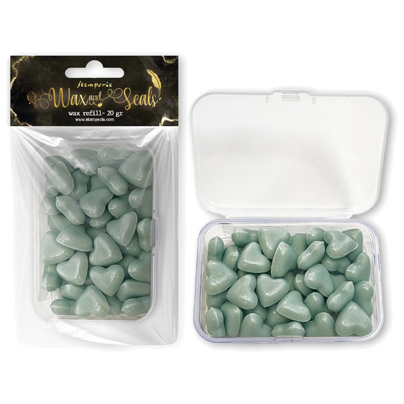 Stamperia Wax Refill Heart Shape Pastel Blue 20gr